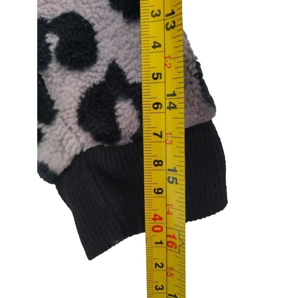 Justice Girls Long Sleeve Leopard Print Polyester Fleece Pajamas (Size L, 12/14)